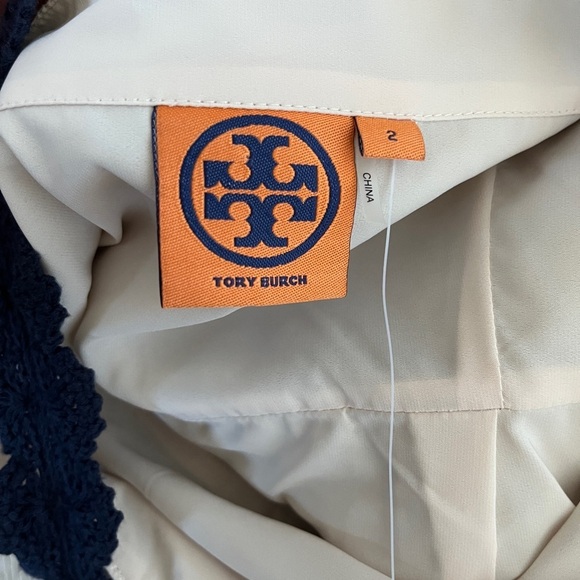 Tory Burch 595$! Size 2 Sally Crochet Lace Lattice Floral Sleeveless Dress - Picture 5 of 6